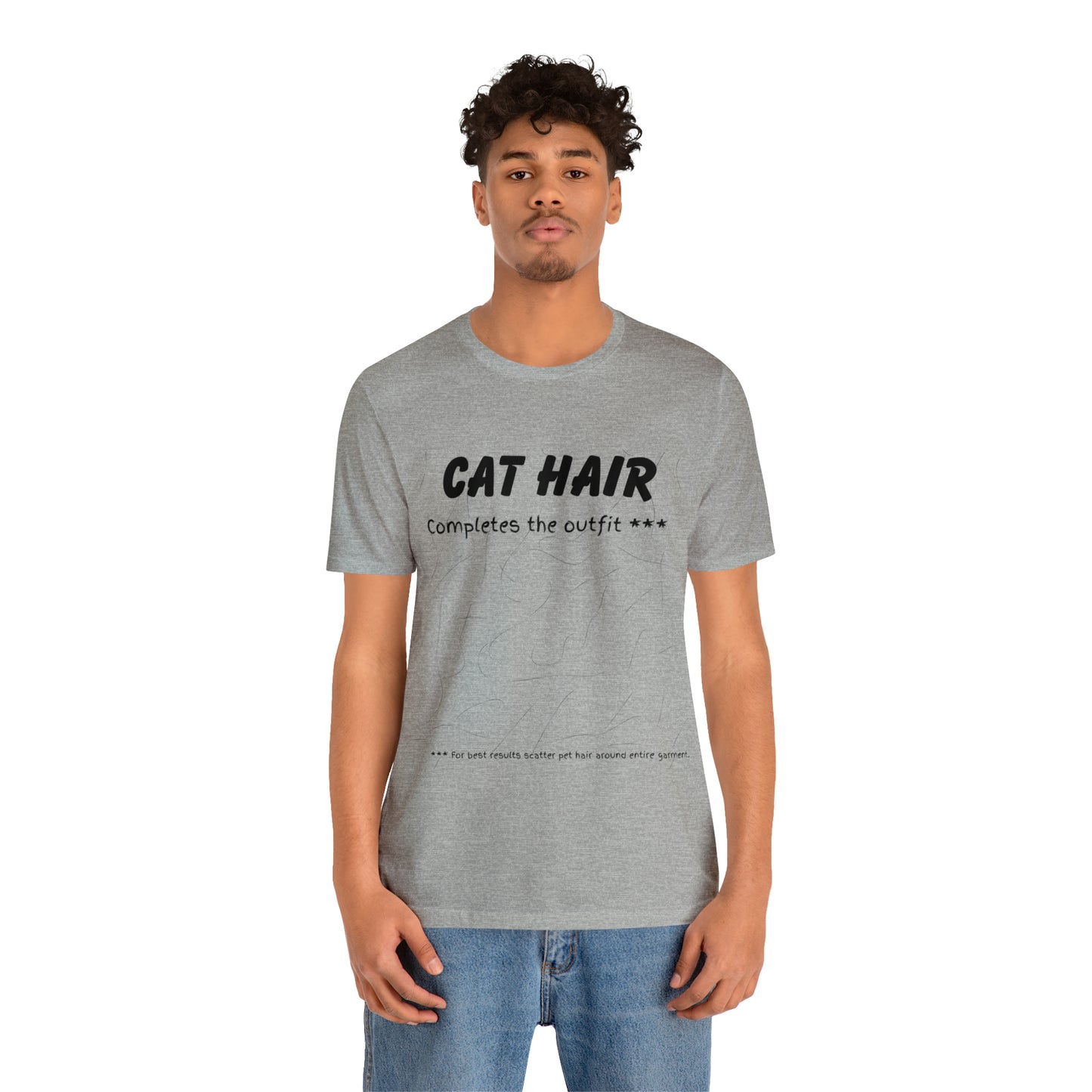 BLACK Cat Hair Completes the Outfit Unisex Jersey Tee