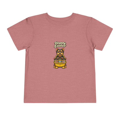 Yorkshire Terrier Family Happy Easter -- Toddler Dog Lover Tee