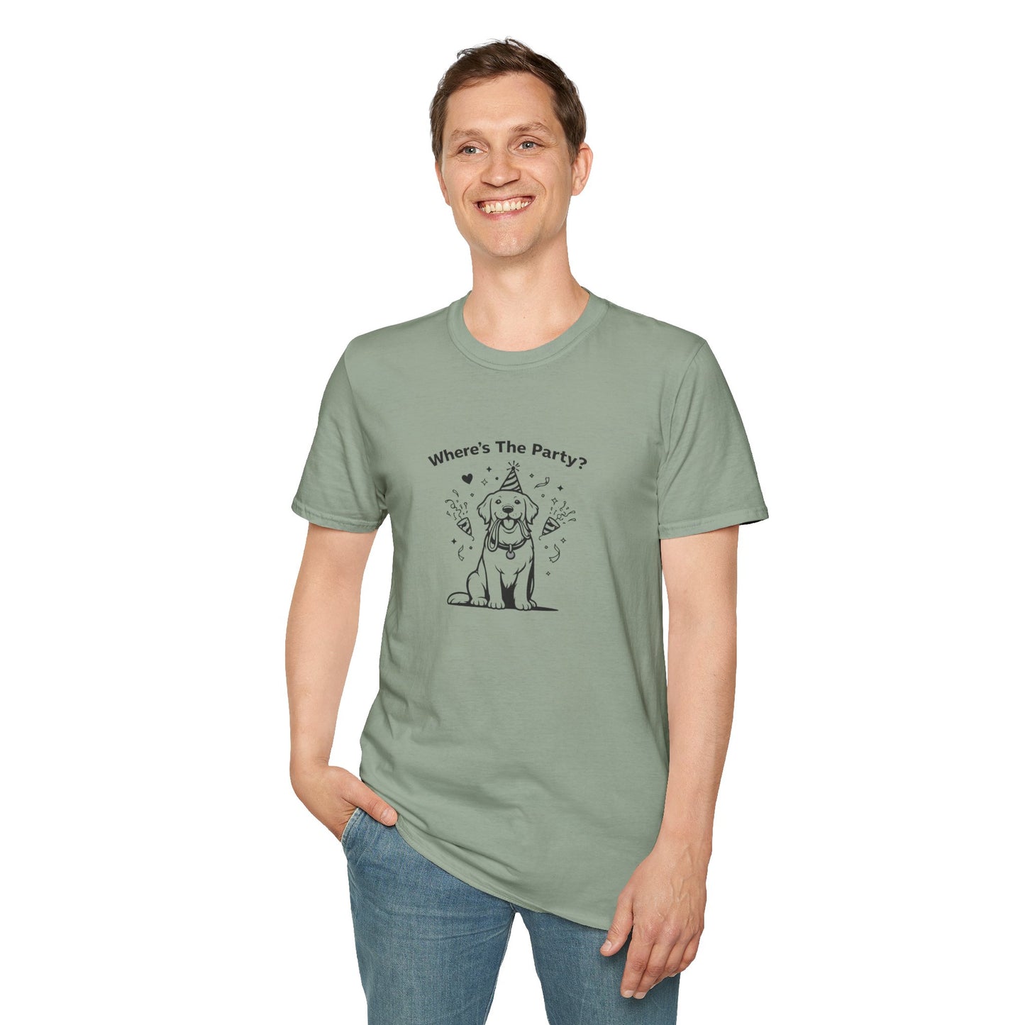 Where's The Party?  —  Dog Lover T-Shirt