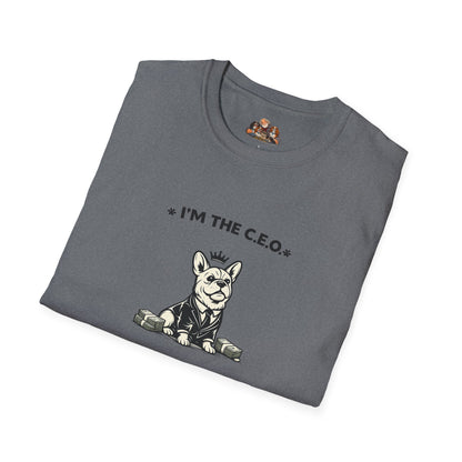 I'm The C.E.O. -- Black And White Minimalist Family Collection For Adult Dog Lovers