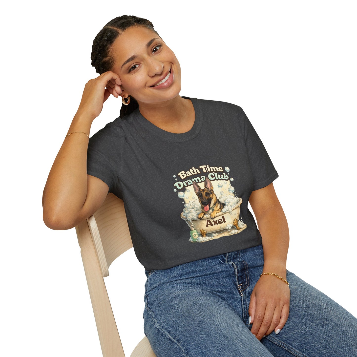Bath Time Drama Club – Personalized Dog Spa T-Shirt – Paw Spa Days Remembered
