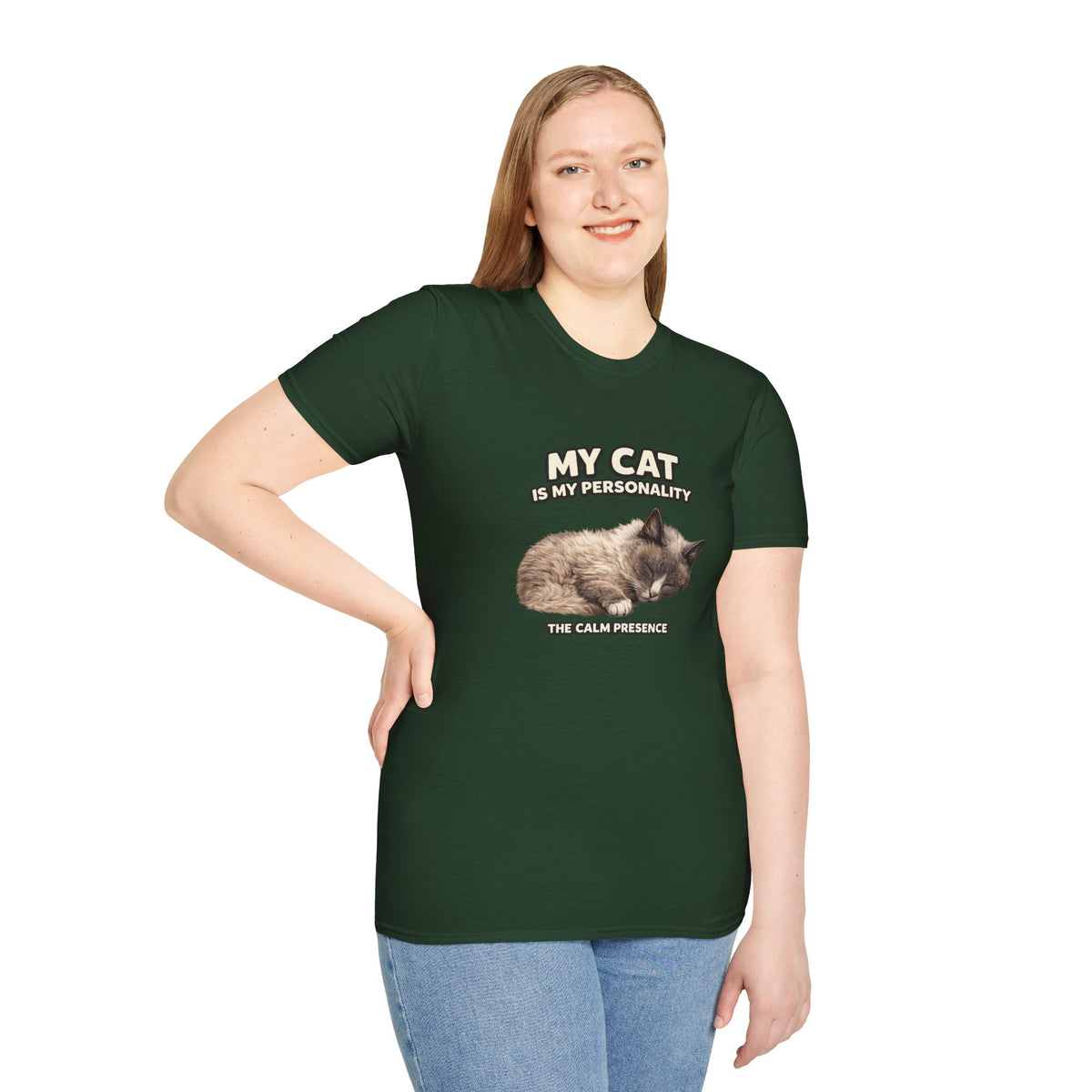 My Cat Is My Personality – "The Gentle Presence" – Personalized Custom Cat Shirt