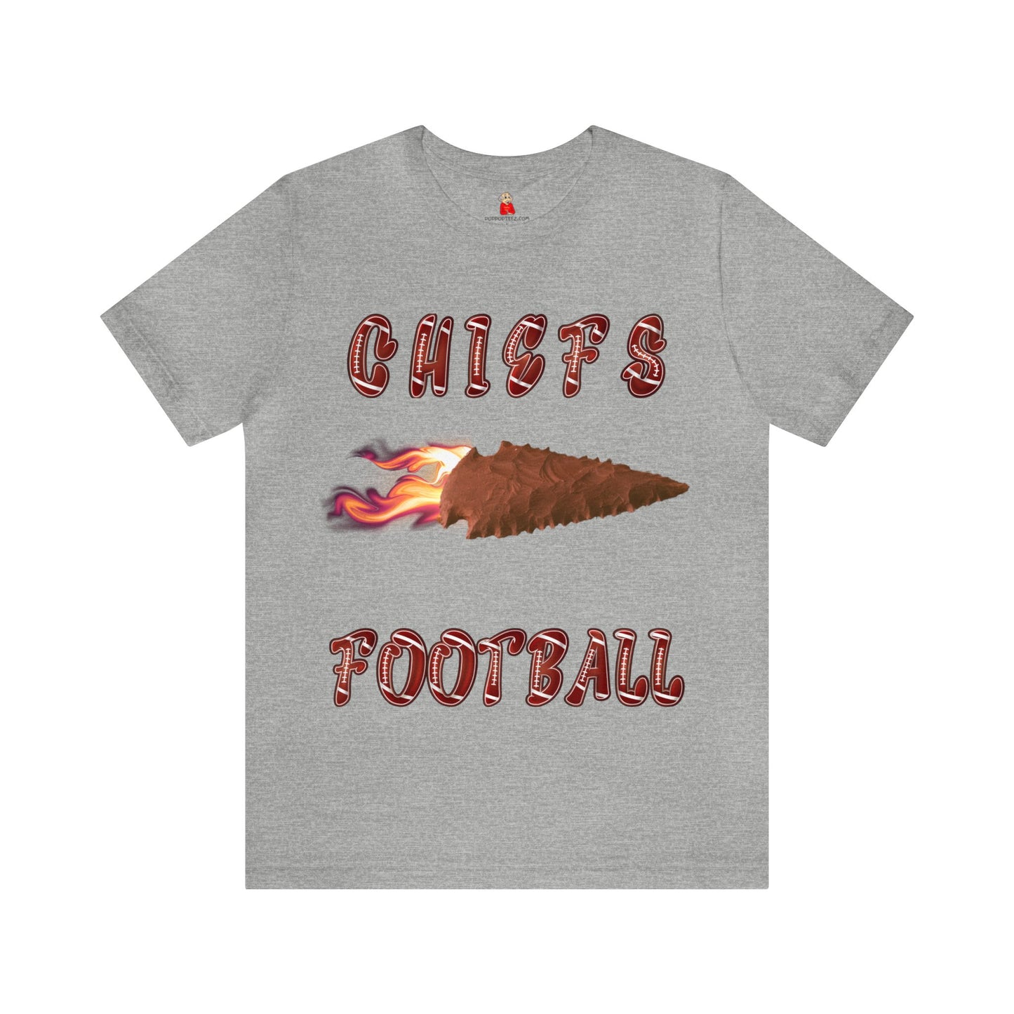 Chiefs Football FlameUnisex Jersey Short Sleeve Tee