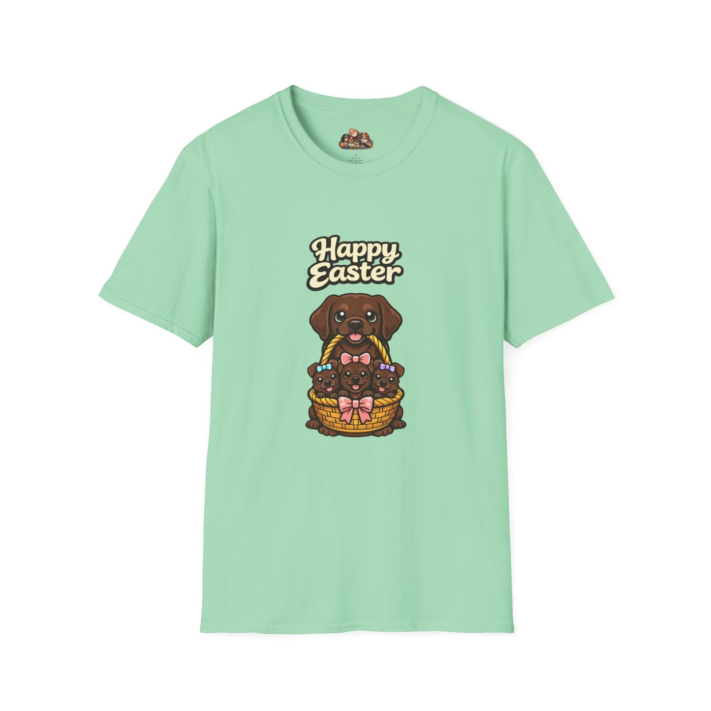 Chocolate Labrador Family "Happy Easter"