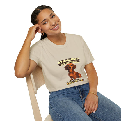 My Dachshund Is My Personality – Spicy Personality  – Personalized Dog Tee