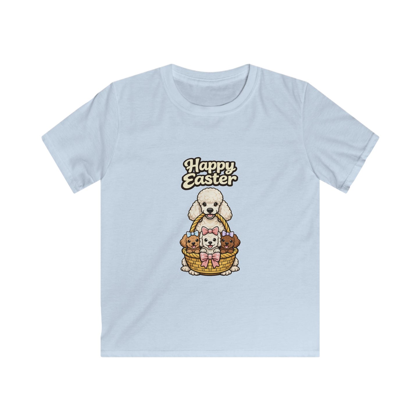Poodle Family Happy Easter — Youth Dog Lover Tee