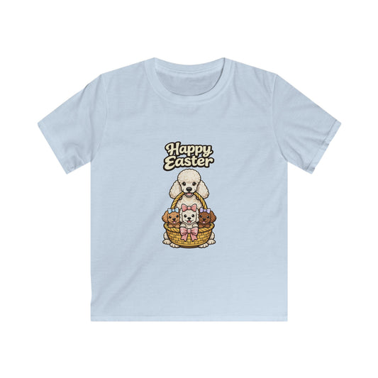Poodle Family Happy Easter — Youth Dog Lover Tee