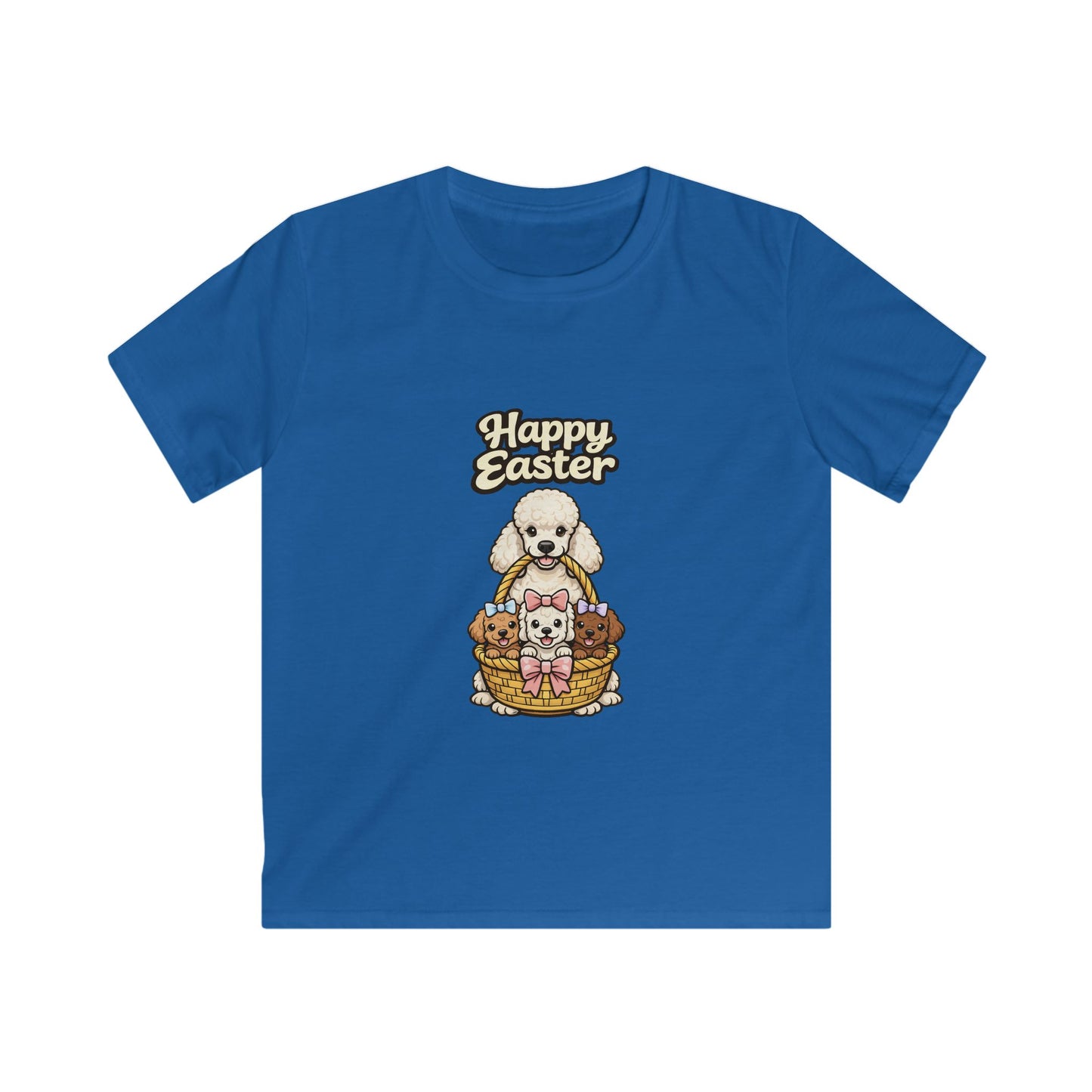 Poodle Family Happy Easter — Youth Dog Lover Tee