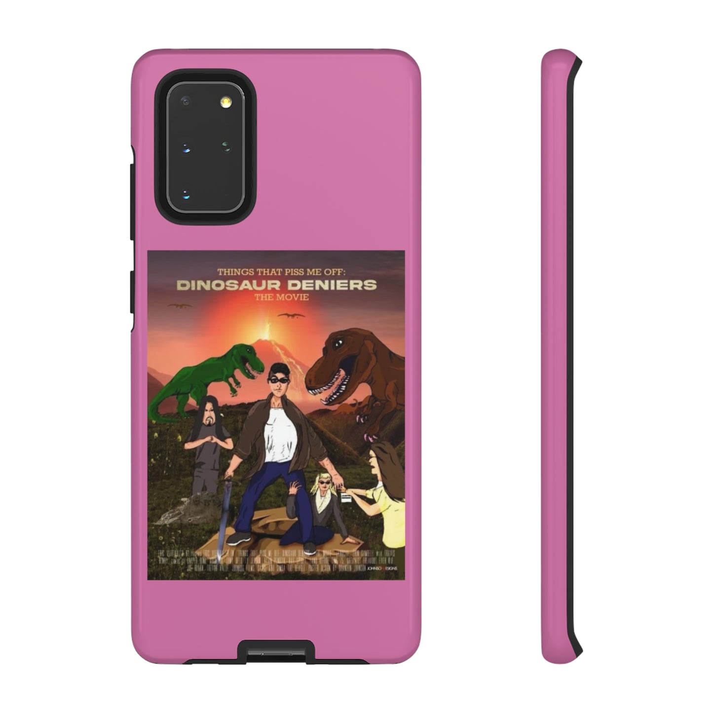 Dinosaur Deniers: The Movie Tough Phone Case (light pink)