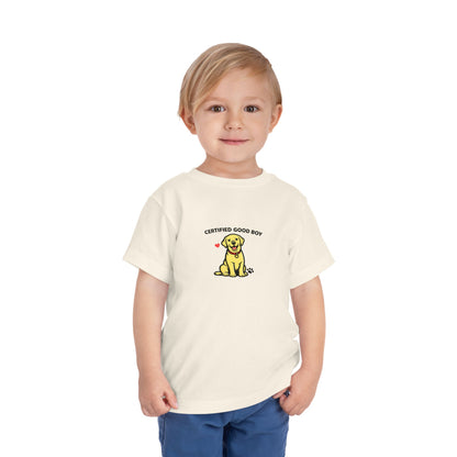 Certified Good Boy-- Toddler Dog Lover Tee