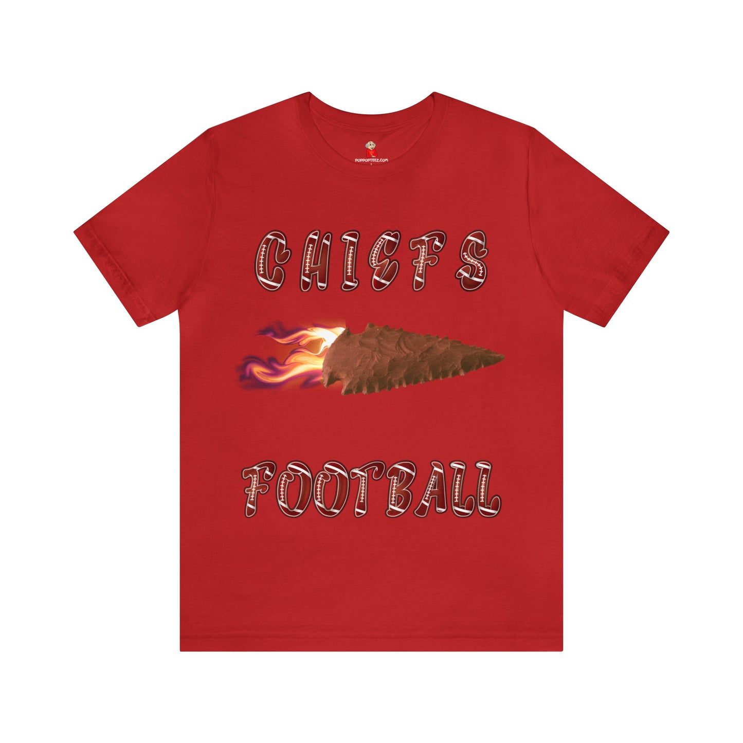 Chiefs Football FlameUnisex Jersey Short Sleeve Tee