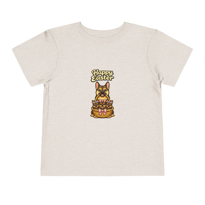 German Shepherd Family Happy Easter -- Toddler Dog Lover Tee