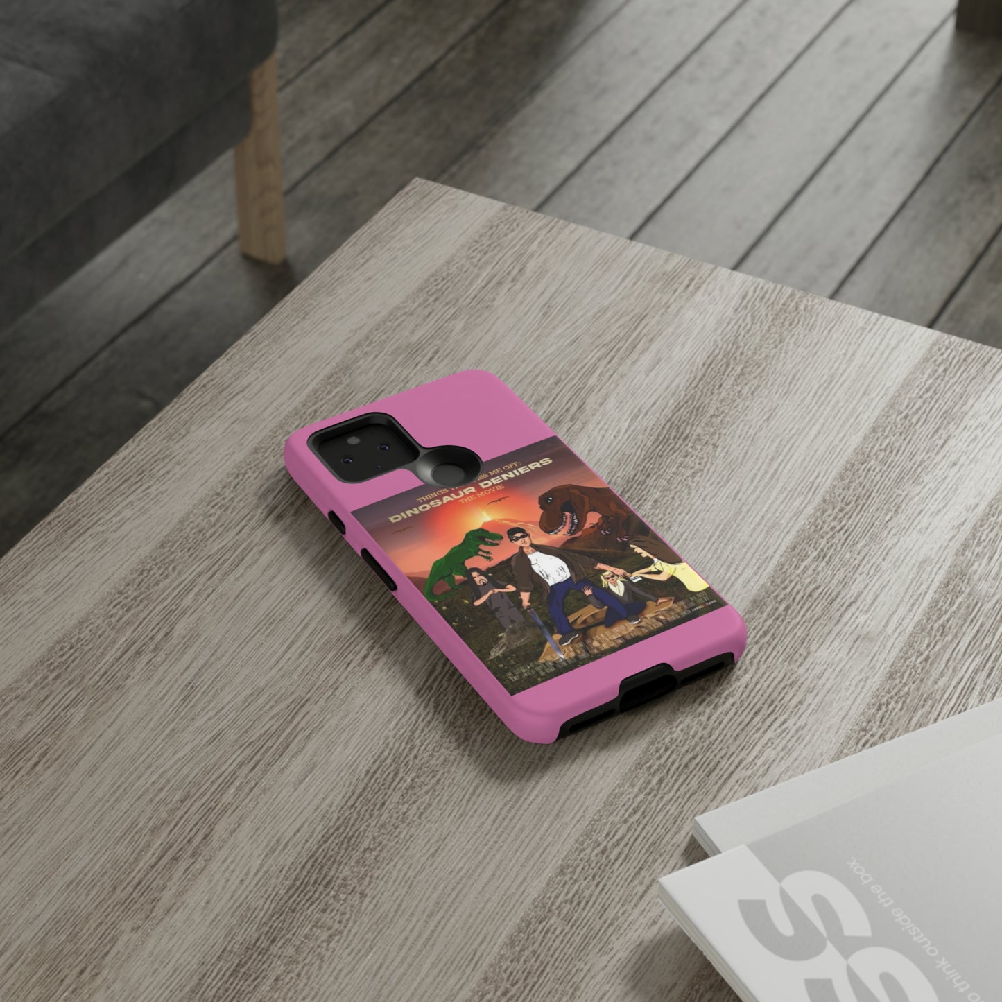 Dinosaur Deniers: The Movie Tough Phone Case (light pink)