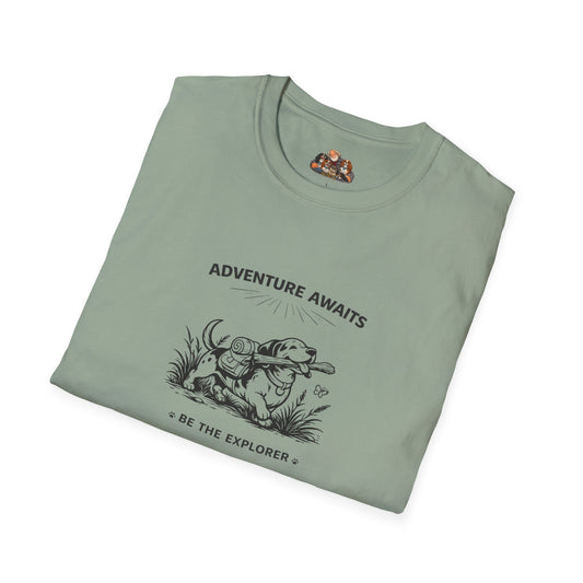Adventure Awaits Be The Explorer  —  Black And White Minimalist Family Collection For Adult Dog Lovers
