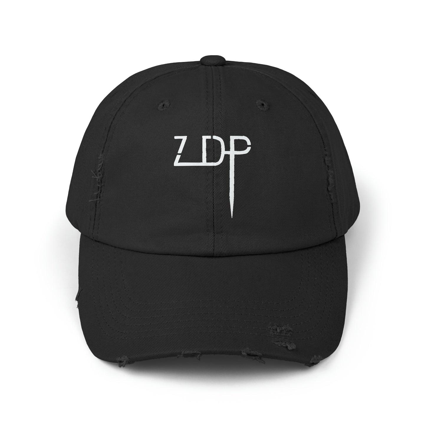 Zach D Productions ZDP Logo Unisex Distressed Cap