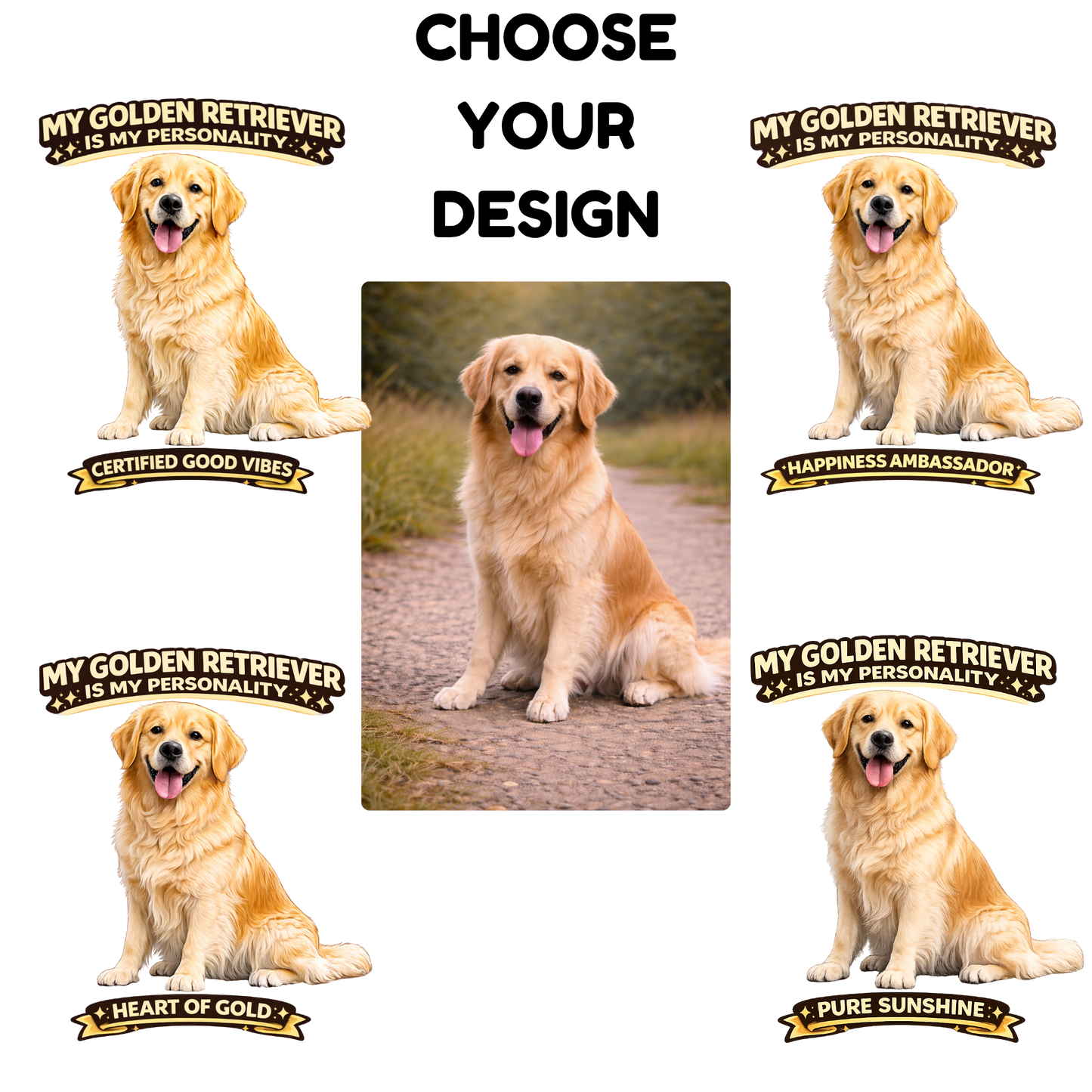 My Golden Retriever Is My Personality -- Personalized Dog Breed T-Shirt