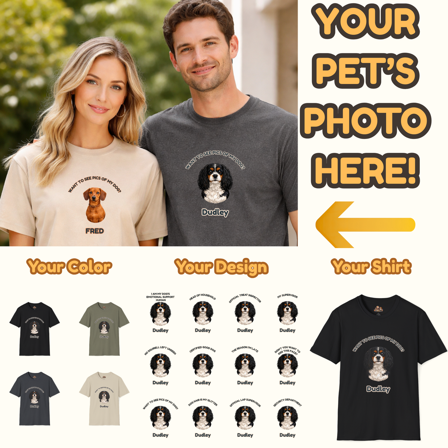 PopPop's Pet Portrait Collection™ – Personalized. Your Pet. Your Photo. Your Shirt.™