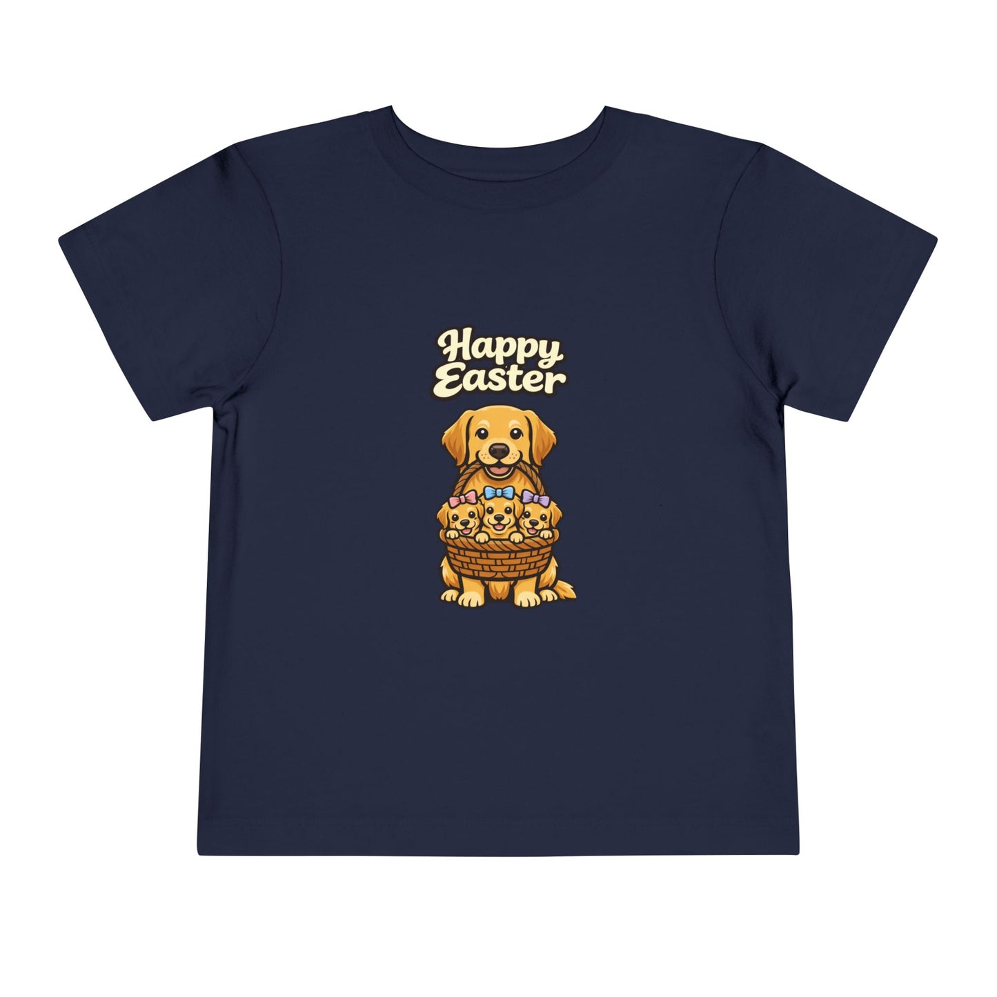 Yellow Labrador Retriever Family Happy Easter -- Toddler Dog Lover Tee