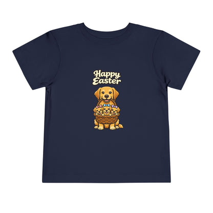 Yellow Labrador Retriever Family Happy Easter -- Toddler Dog Lover Tee
