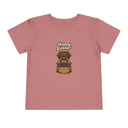 Chocolate Labrador Retriever Family Happy Easter -- Toddler Dog Lover Tee