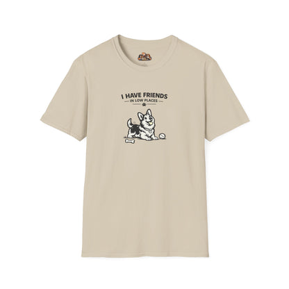 I Have Friends In Low Places  —  Black And White Minimalist Family Collection For Adult Dog Lovers