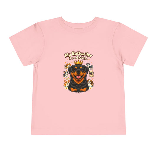 Let your toddler show their pride -- "My Rottweiler is the G.O.A.T." – Toddler T-Shirt