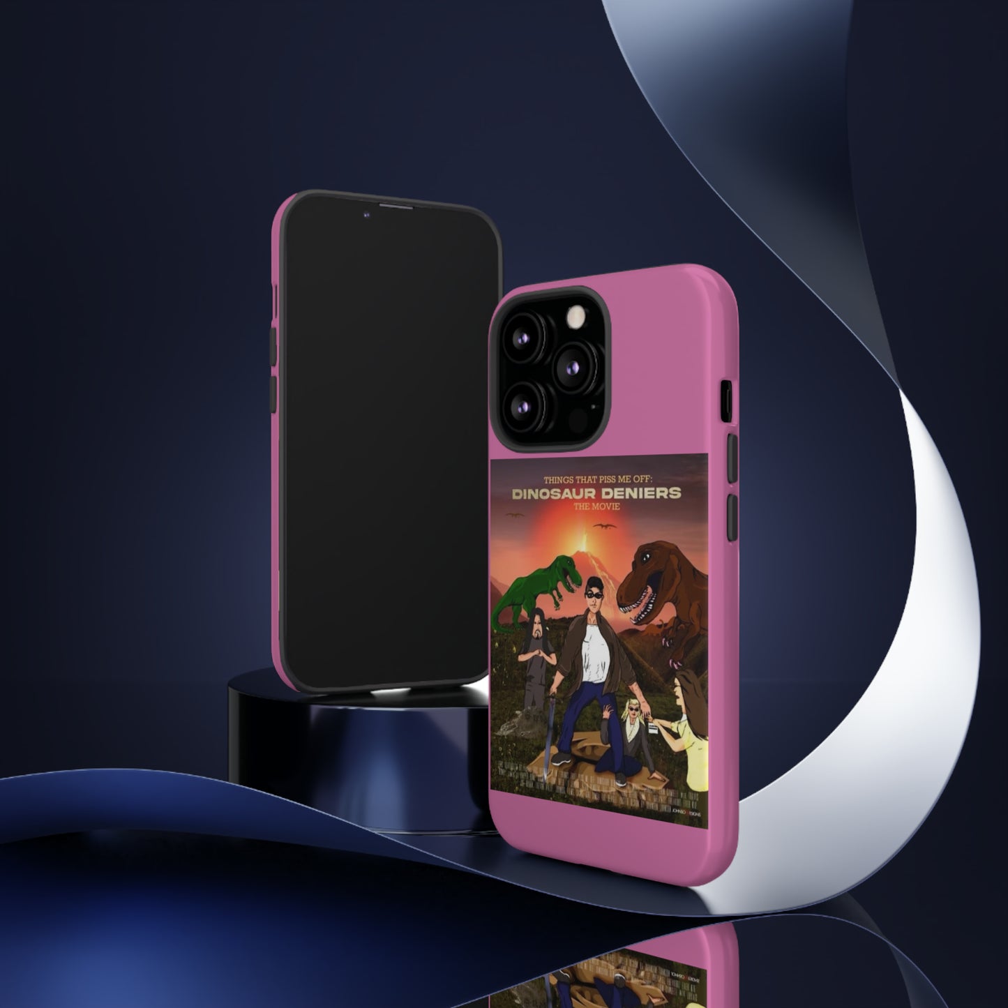 Dinosaur Deniers: The Movie Tough Phone Case (light pink)