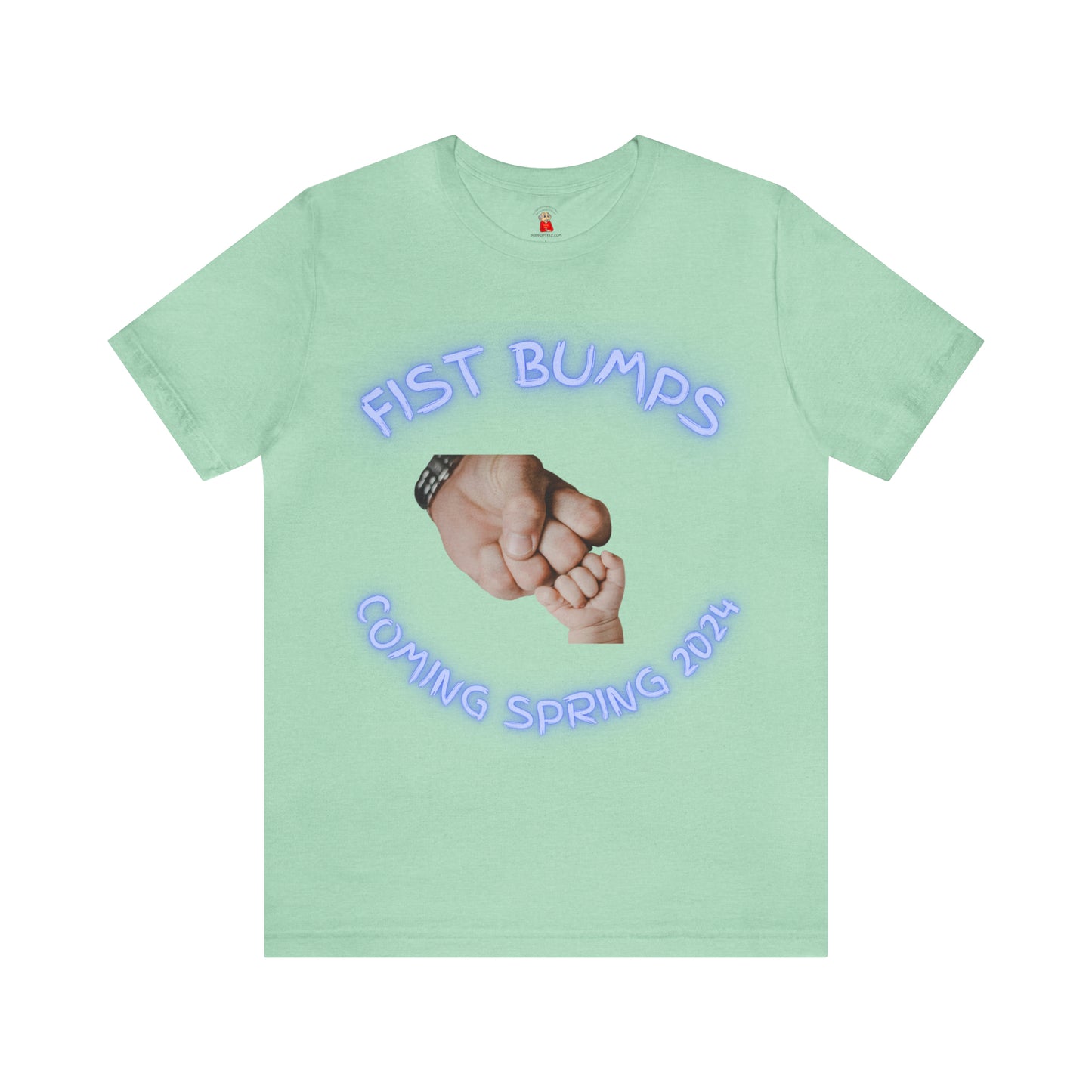 Baby Boy Blue Fist Bumps Coming Spring 2024 Unisex Jersey Short Sleeve Tee