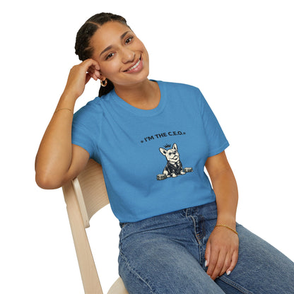 I'm The C.E.O. -- Black And White Minimalist Family Collection For Adult Dog Lovers