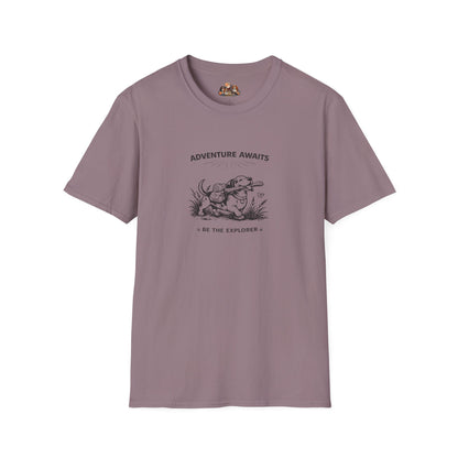 Adventure Awaits Be The Explorer  —  Black And White Minimalist Family Collection For Adult Dog Lovers