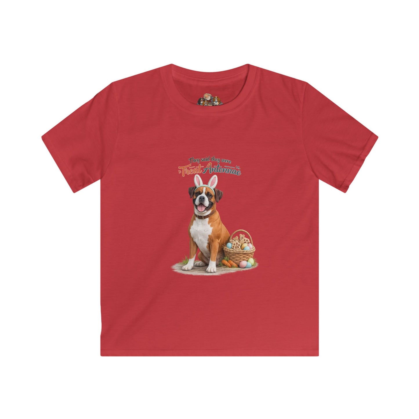 Boxer Treat Antennae™ — Youth Dog Lover Tee