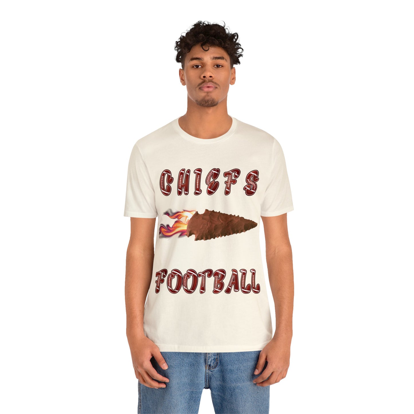 Chiefs Football FlameUnisex Jersey Short Sleeve Tee