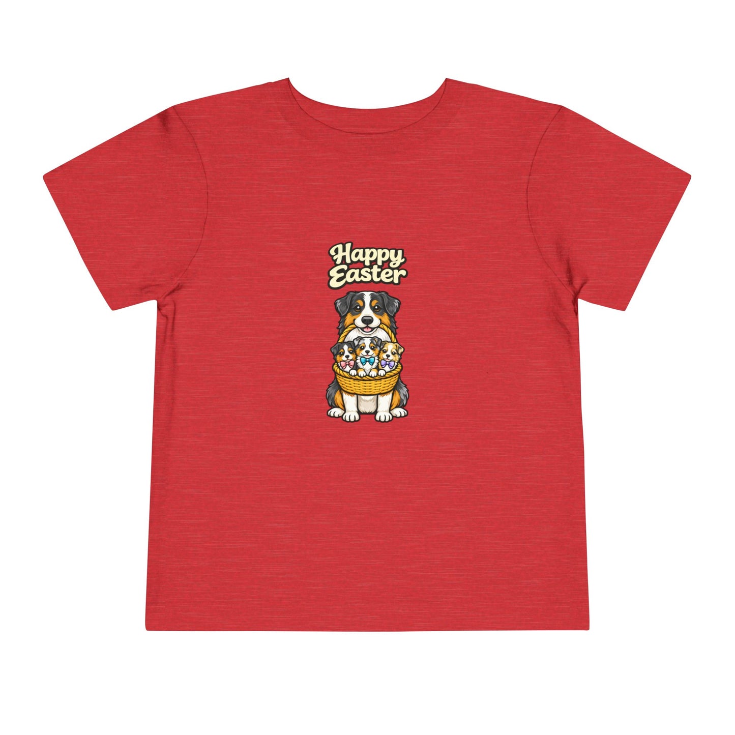 Australian Shepherd Family Happy Easter -- Toddler Dog Lover Tee