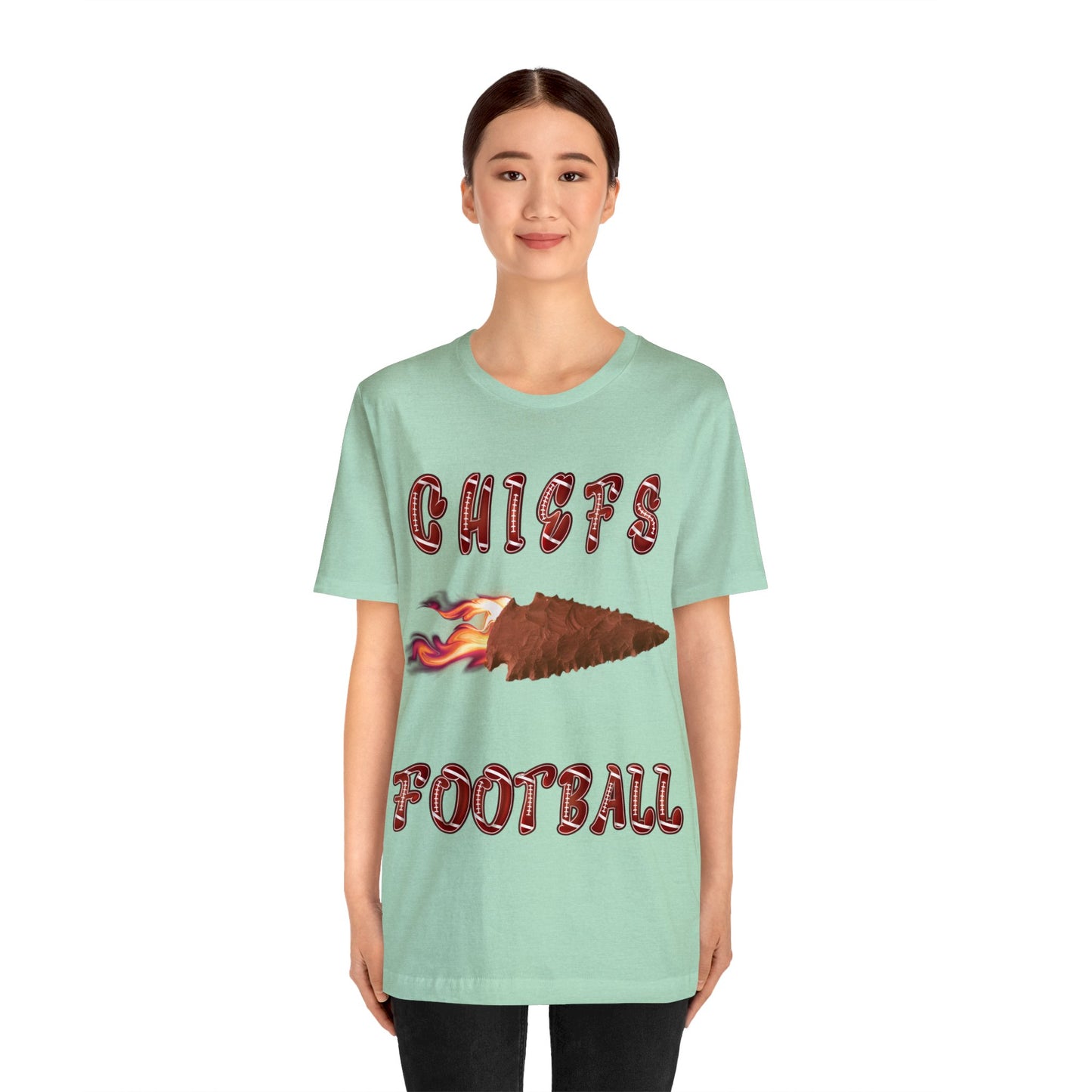 Chiefs Football FlameUnisex Jersey Short Sleeve Tee