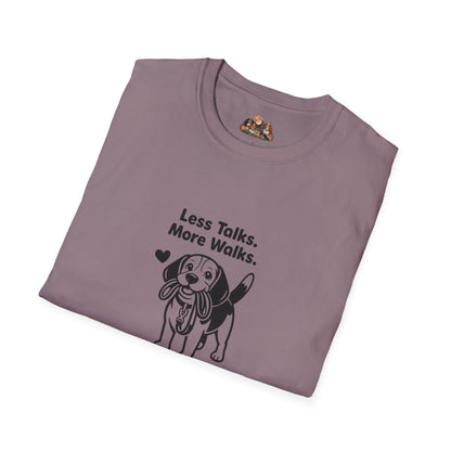 Beagle Less Talks. More Walks.  —  Black And White Minimalist Family Collection For Adult Dog Lovers