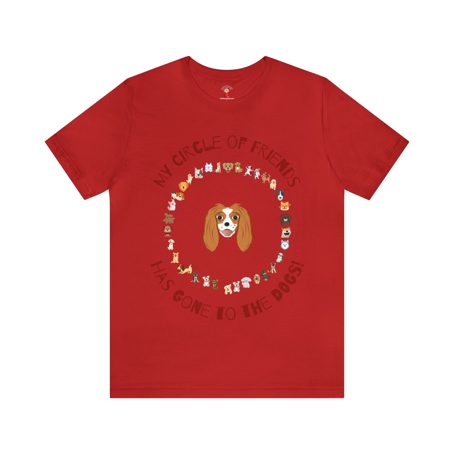 PopPop"s Original Design Circle Of Friends Has Gone To The DOGS! Unisex Jersey Short Sleeve Tee