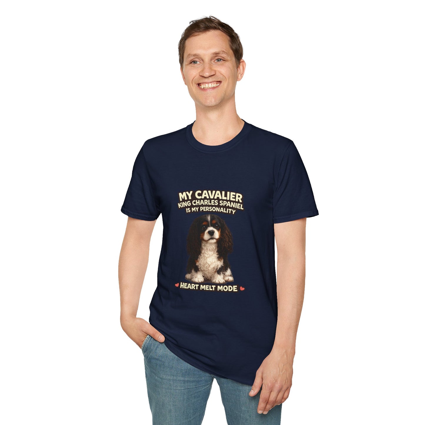 My Cavalier King Charles Spaniel Is My Personality – Heart Melt Mode – Personalized Dog Breed Tee