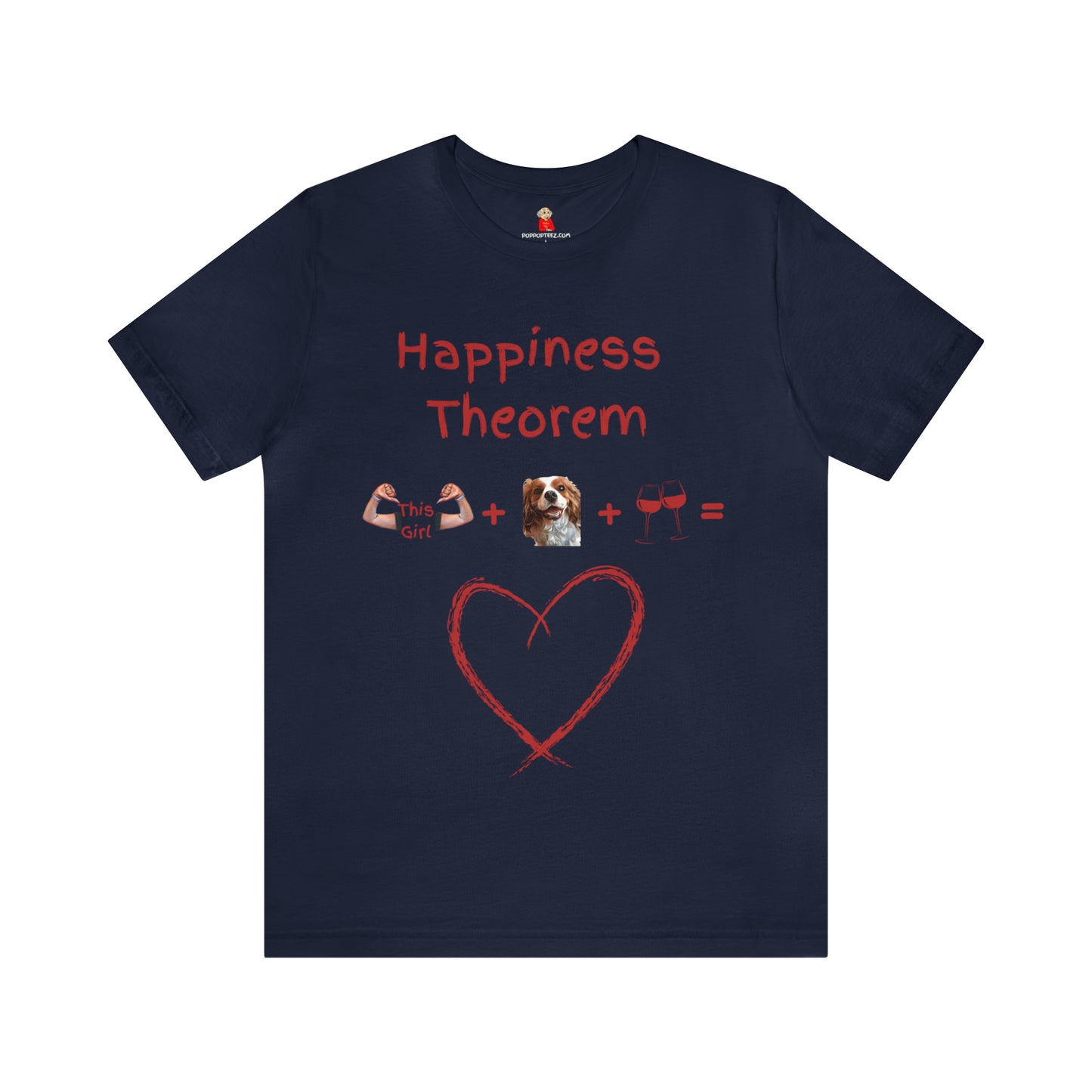 This Girl + Cavalier + Wine = Happiness Unisex Jersey Tee