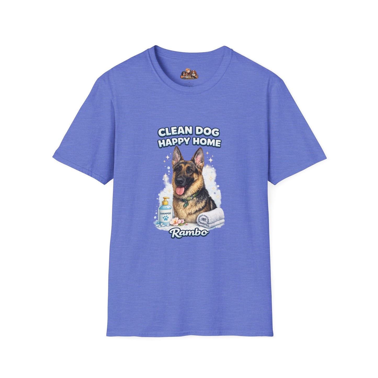 Clean Dog Happy Home – Personalized Dog Spa T-Shirt – Paw Spa Days Remembered