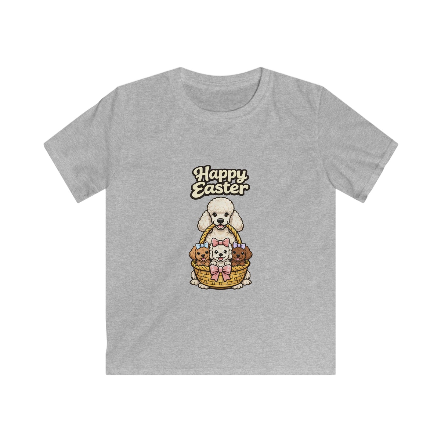 Poodle Family Happy Easter — Youth Dog Lover Tee