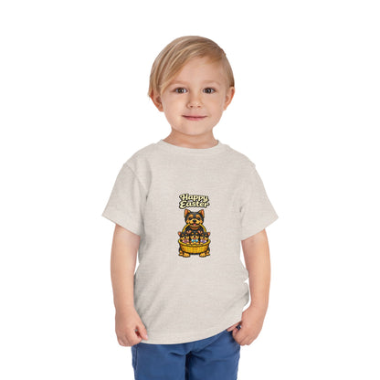 Yorkie Family Happy Easter -- Toddler Dog Lover Tee