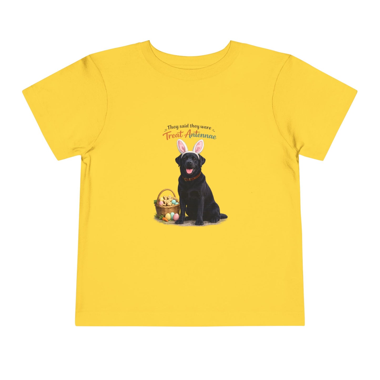 Black Lab Treat Antennae™ -- Toddler Dog Lover Tee