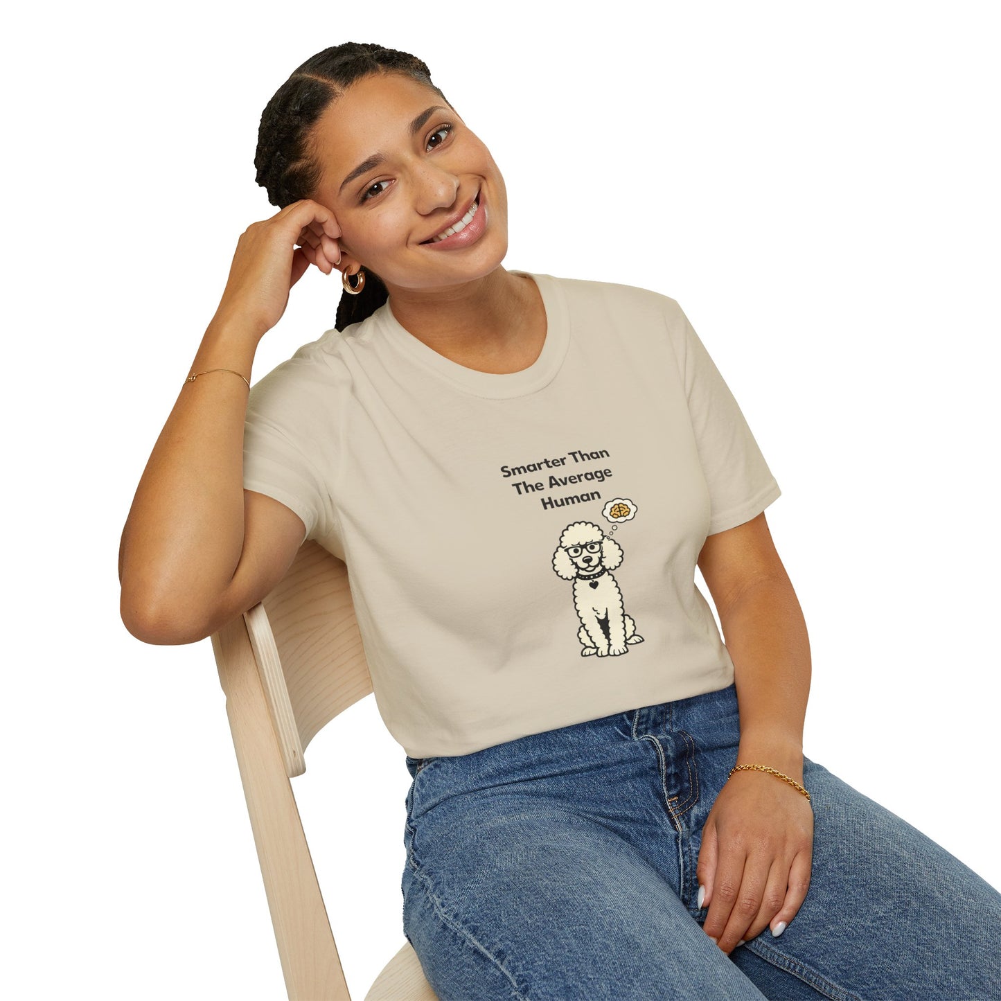 Smarter Than The Average Human  —  Soft-Color Minimalist Family Collection For Adult Dog Lovers
