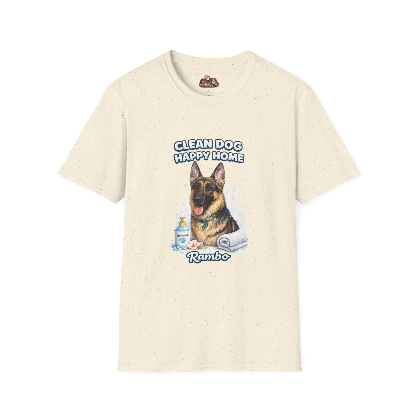 Clean Dog Happy Home – Personalized Dog Spa T-Shirt – Paw Spa Days Remembered