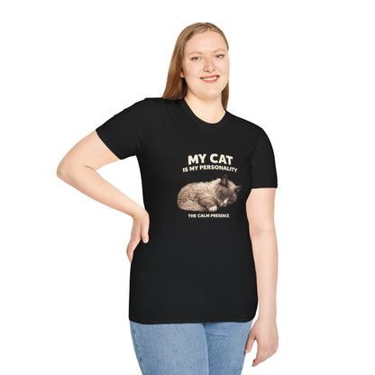 My Cat Is My Personality – "The Gentle Presence" – Personalized Custom Cat Shirt