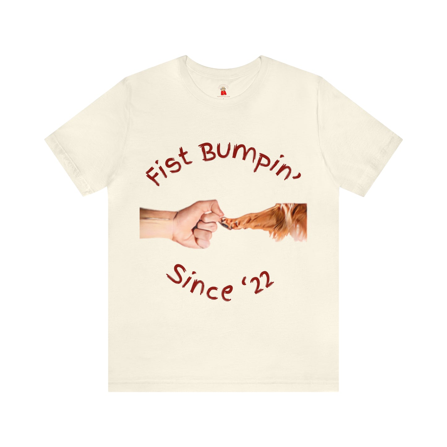 Fist Bumpin Since ‘22 Golden Retriever Paw Unisex Jersey Short Sleeve Tee