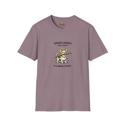 Speak Loudly And Carry A Large Stick  —  Soft-Color Minimalist Family Collection For Adult Dog Lovers