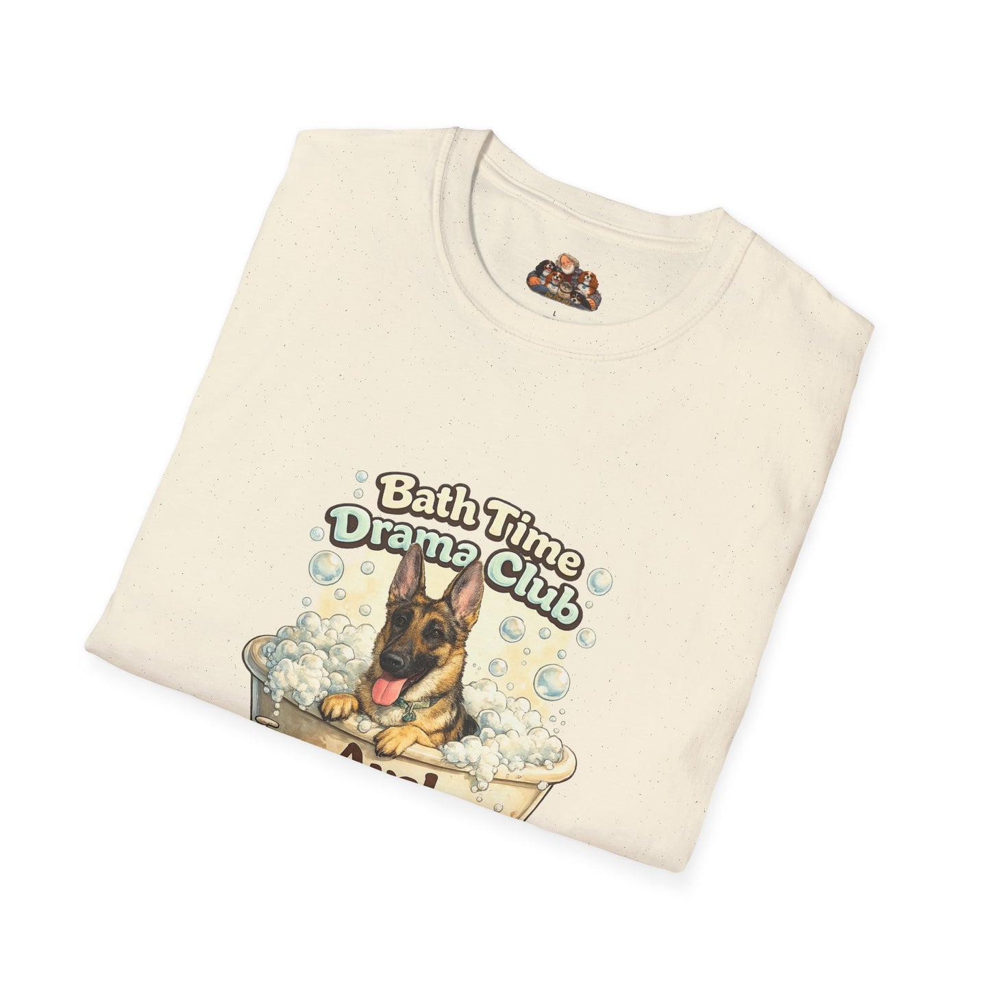 Bath Time Drama Club – Personalized Dog Spa T-Shirt – Paw Spa Days Remembered