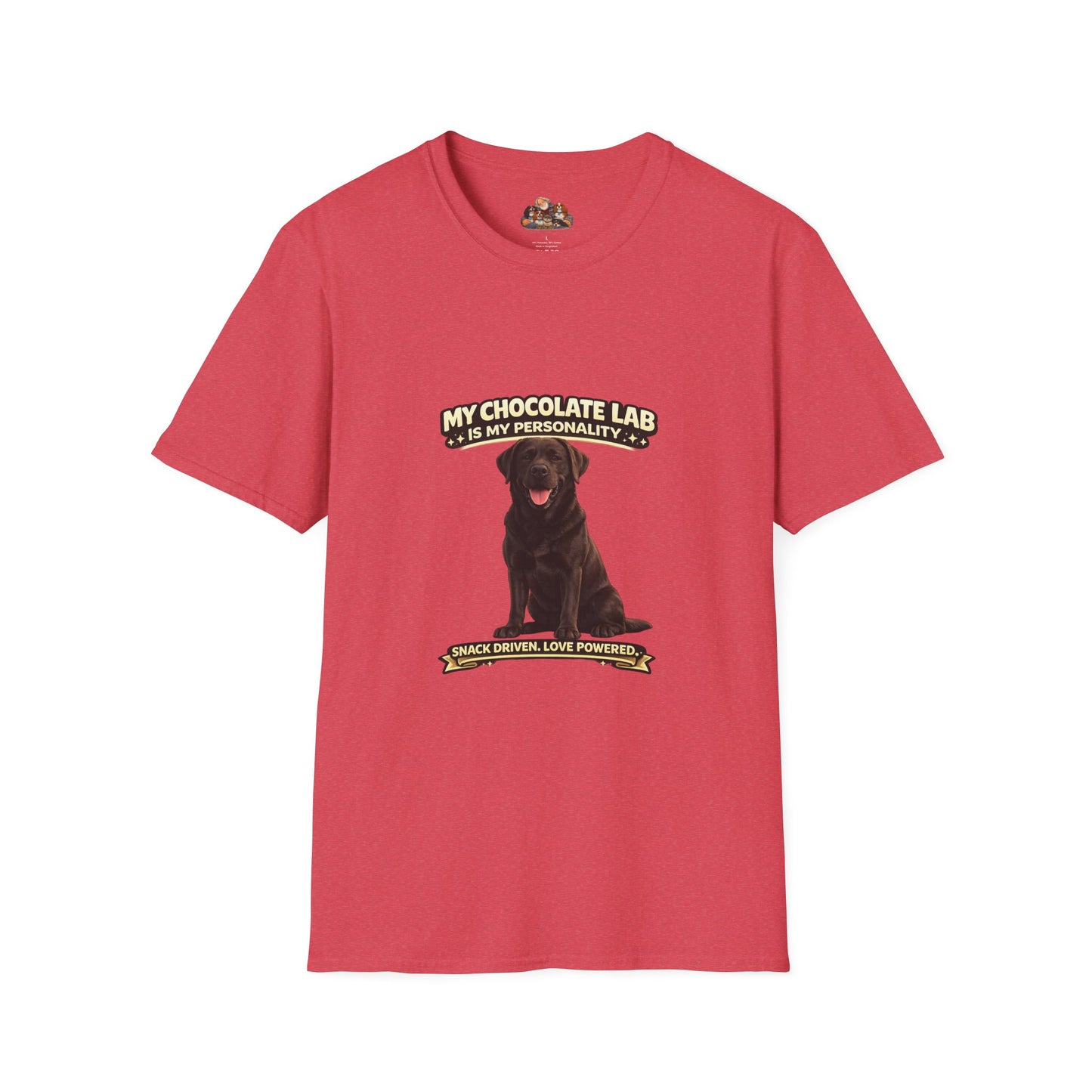 My Chocolate Lab is My Personality – Snack Driven. Love Powered – Personalized Custom Dog Breed Shirt