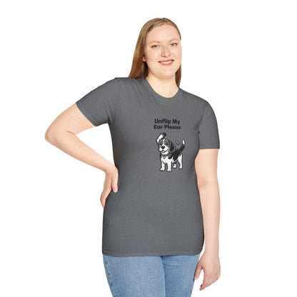 Unflip My Ear Please  —  Black And White Minimalist Family Collection For Adult Dog Lovers